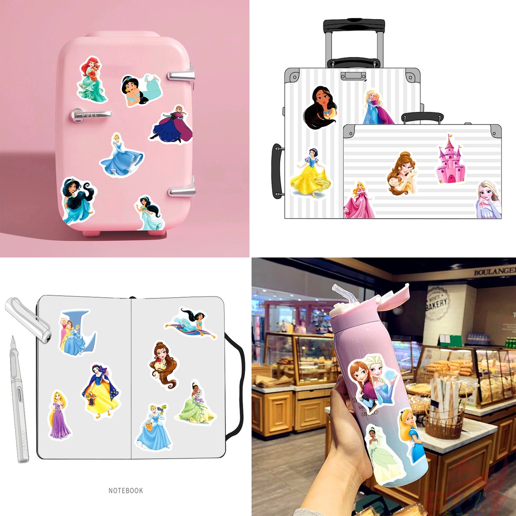 ❉ Hình Dán Công Chúa Disney Series 02 ❉ Bộ 50 Sticker Dán Ván Trượt Thời Trang