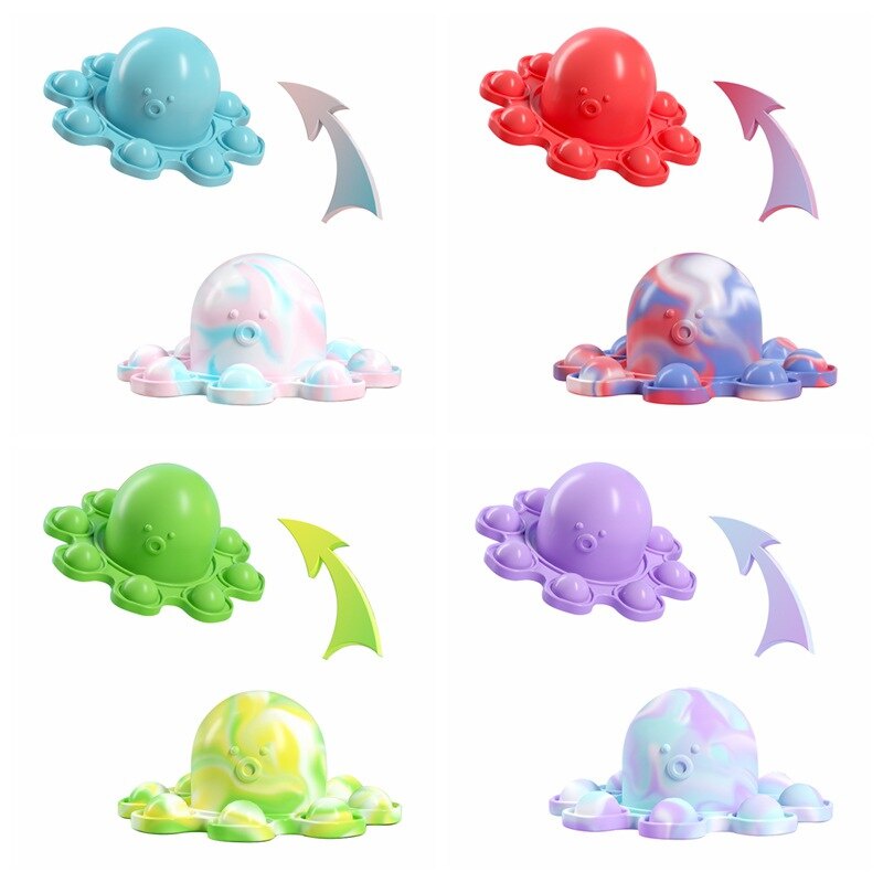 Figet Simple Dimple Autism Simpel Dimpel Educational Fitget Toy Animal Octopus Keychain Fidgets Anti-stress Board Decompression
