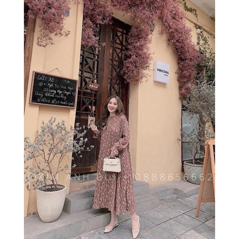 VÁY HOA XẾP LY QC