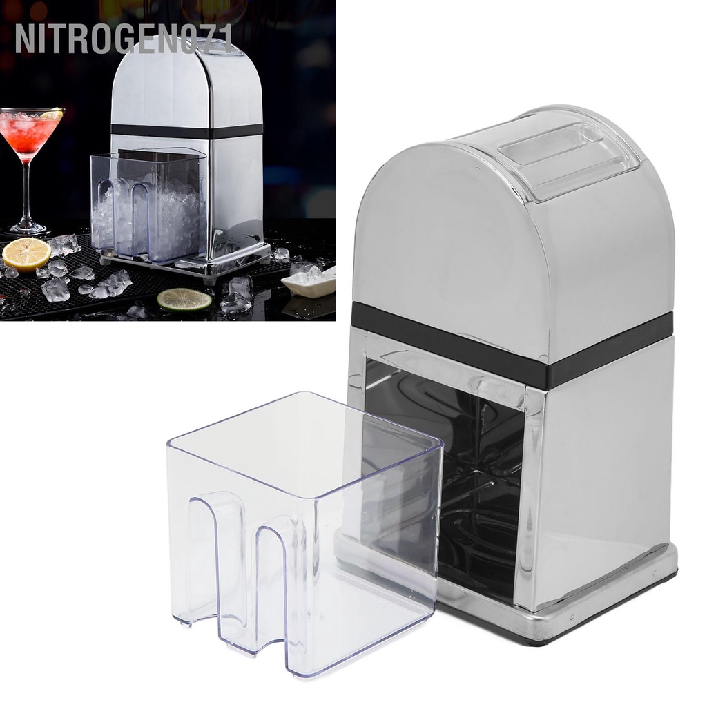 máy bào đá - Máy nghiền đá bằng tay Tiết kiệm sức lao động có nắp trong suốt cho nhà hàng quán bar - Nitrogen071