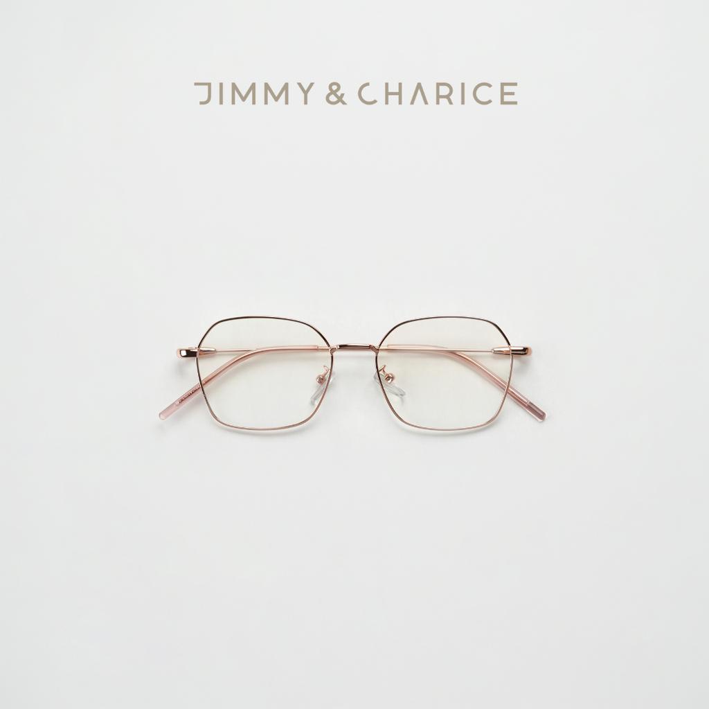 Gọng kính cận nữ mắt đa giác kim loại/ nhựa Jimmy & Charice Lyla kc189