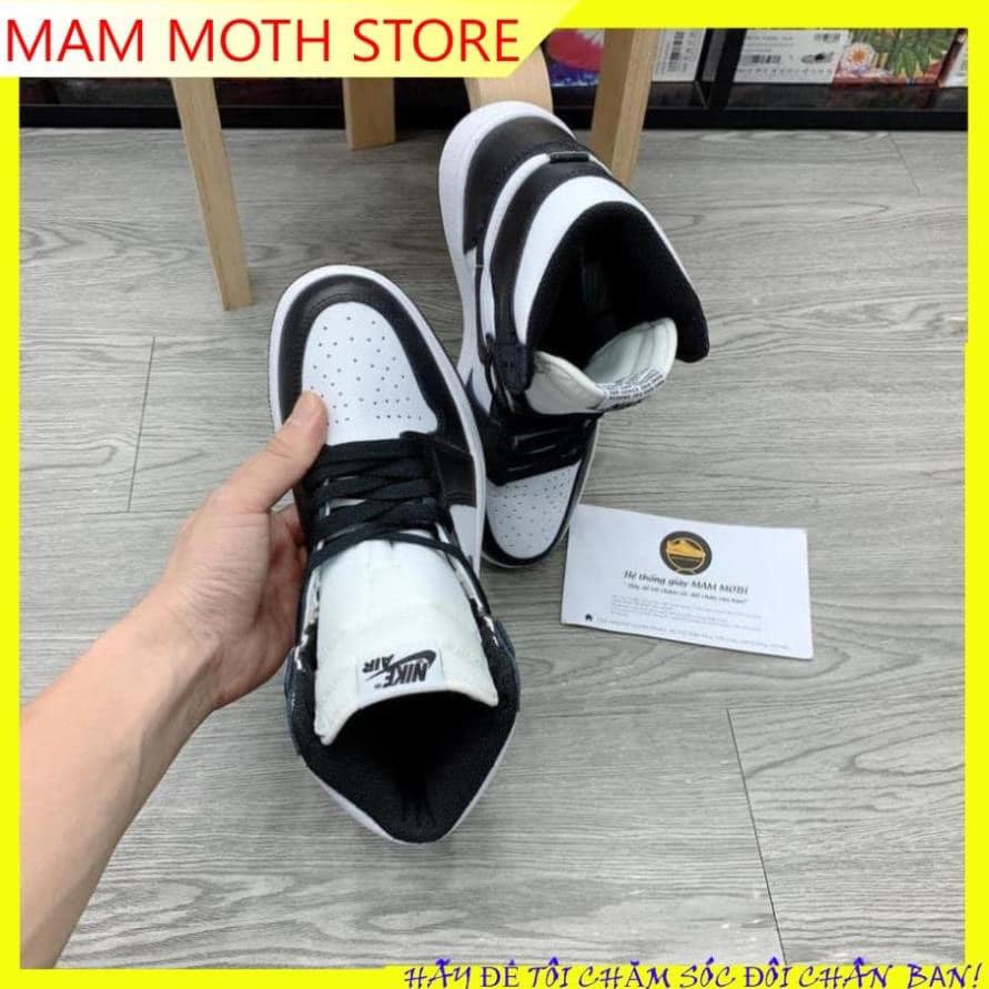 jordan panda ĐEN TRẮNG sneaker cao cổ hight full size nam nữ da bò đôt không cháy