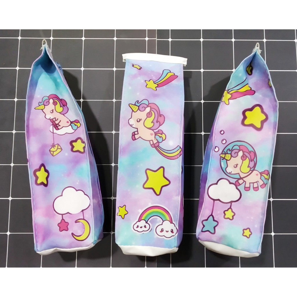 Hộp bút sữa ngựa thần ombre hộp bút sữa unicorn HBSI5 hộp bút cute hộp bút dễ thương