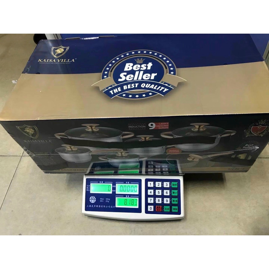 BỘ NỒI ĐỨC KAISA VILLA GỒM 6 MÓN 12 CHI TIẾT ĐÁY 9 LỚP(KV-6618)