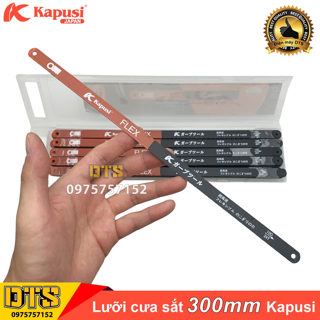 Combo bộ 10, bộ 5 lưỡi cưa đa năng bằng thép Carbon Kapusi JAPAN 300mm cho cưa sắt cầm tay, siêu sắc bén, bền đẹp