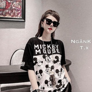 Đồ bộ thể thao nữ thun cotton in mickey, Set bộ thể thao nữ thun cotton in mickey 45kg-60kg DauDoo Boutique QATE A7