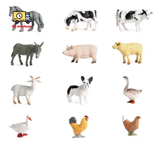 Set 12 mô hình động vật nông trại đồ chơi cho bé
