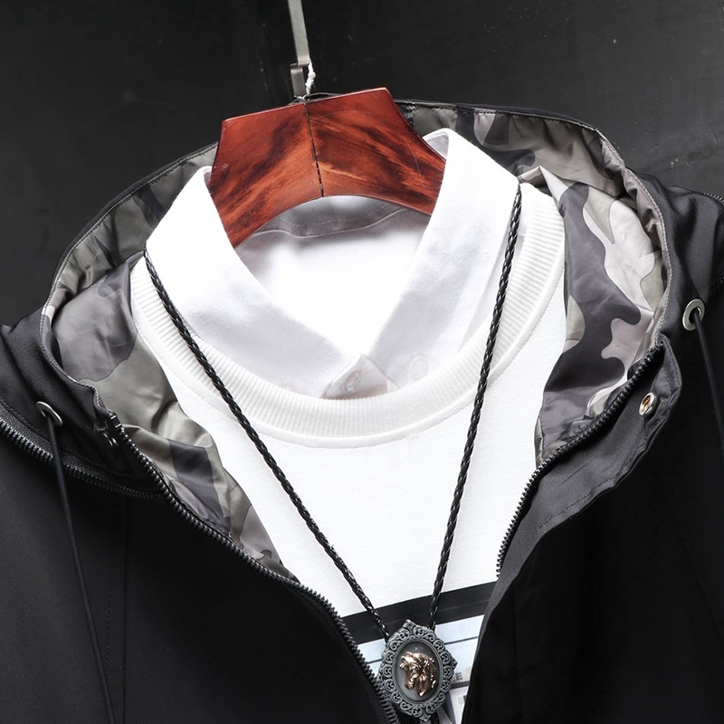 Áo khoác thời trang có mũ trùm đầu phong cách Hàn Quốc đơn giản cho nam J855A | BigBuy360 - bigbuy360.vn