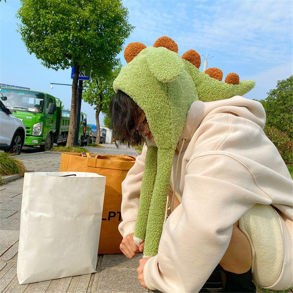 Mũ Beanie Che Tai Chống Gió Hình Khủng Long Hoạt Hình Dễ Thương