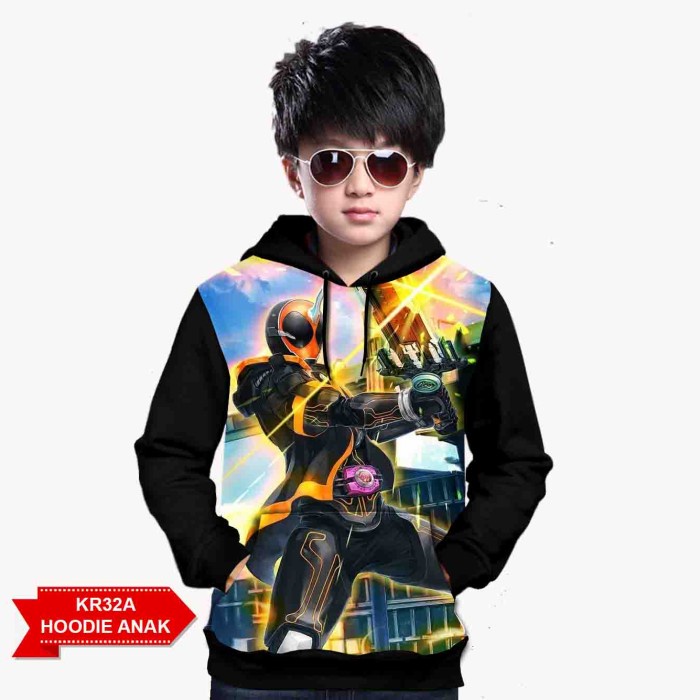 Áo Khoác Hoodie In Hình Nhân Vật Kamen Rider Ghost Cá Tính Cho Bé