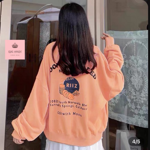 Áo Khoác Cardigan Nữ Riiz Màu Xám Cam Xanh Dáng Dài Chất Nỉ Ngoại Dày Dặn Phong Cách Hàn Quốc Hot Trend Edel E490 | BigBuy360 - bigbuy360.vn