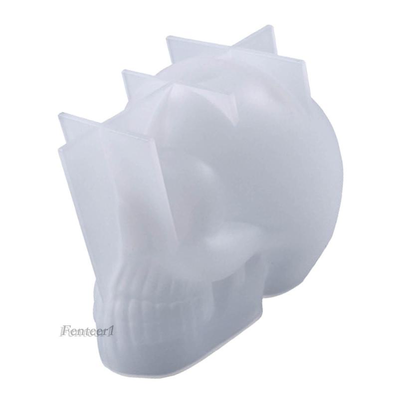 Khuôn Làm Nến Hình Đầu Lâu 3D Bằng Silicone Trang Trí Nội Thất DIY