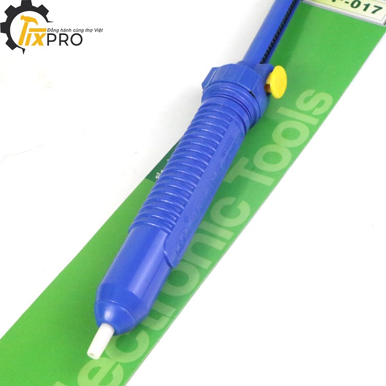Hút thiếc cao cấp JF-017 siêu dài với vòi hút Teflon cực mạnh màu xanh