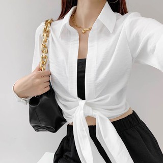 (LOẠI 1) Set áo trắng cột eo