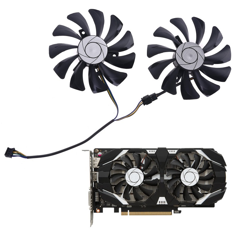 1 Cặp Quạt Tản Nhiệt 85mm Ha9010h12f-z 4pin Cho Msi Gtx 1060 Oc 6g Gtx