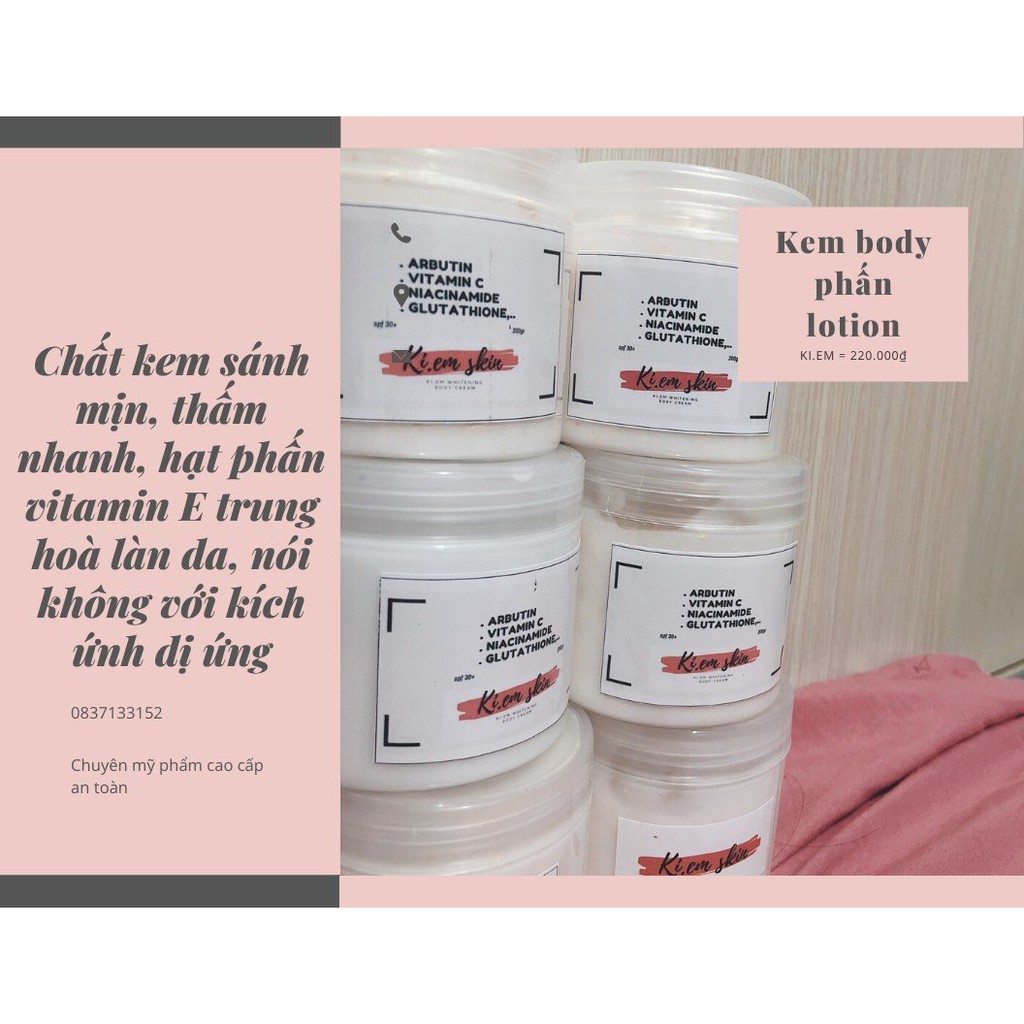 Kem trắng da body (hạt phấn Mỹ) | BigBuy360 - bigbuy360.vn