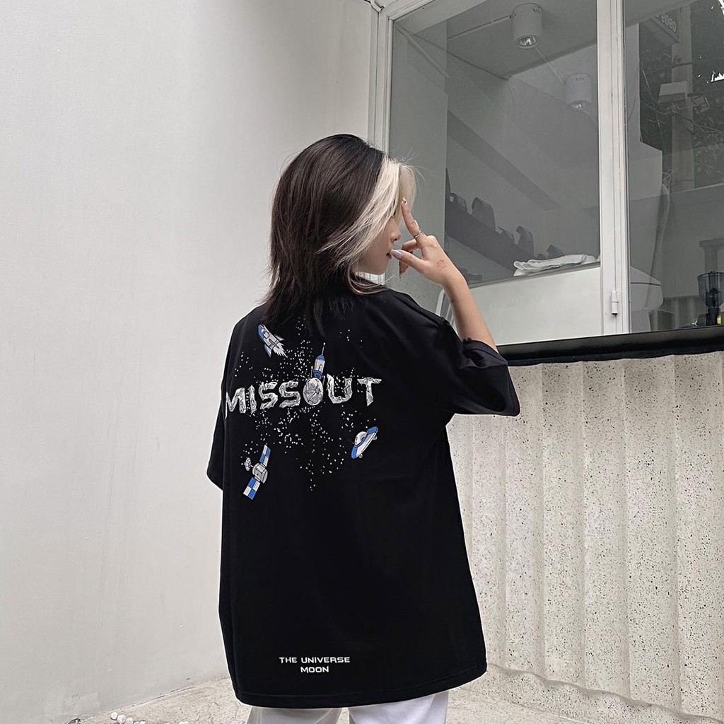 Áo Thun Nam Nữ MISSOUT MOON Unisex - Kiểu áo phông form rộng tay lỡ Leevin Store | BigBuy360 - bigbuy360.vn