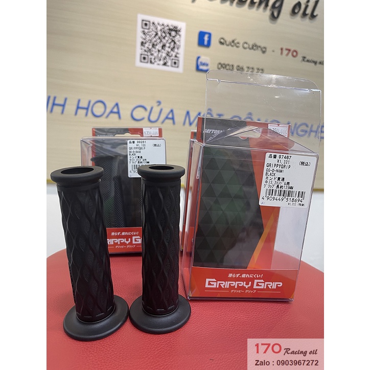Bao Tay  Xe Máy DAYTONA GRIPPY GRIP BLACK Có Vân Nổi - Hàng Chính Hãng Nhập Khẩu  100%