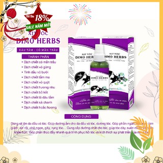 [HOT HOT HOT] SẢN PHẨM HỮU CƠ XỊT TÓC DIMO HERBS DƯỠNG ẨM DA ĐẦU VÀ DƯỠNG TÓC