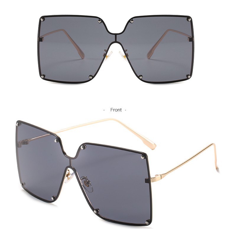Kính Mát Gọng Vuông Oversize Chống Tia Uv400 Thời Trang 2020 Cho Nữ