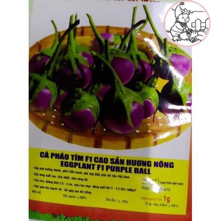 Hạt cà pháo tím f1 - gói 1 gram