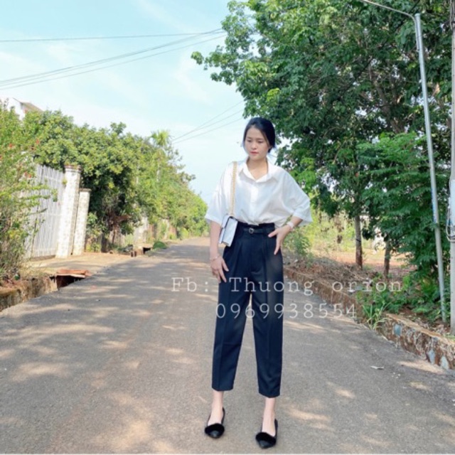 Quần BAGGY kiểu + dây nịch Ảnh chụp thật 100%