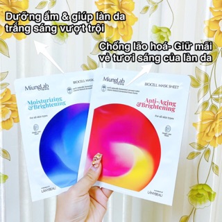[Hộp 7 miếng] Mặt Nạ dừa tươi MuingLab - Mask Miung Lab (Sỉ giá rẻ) vị Bơ và Ốc Sên Oliu (Mẫu mới mask)