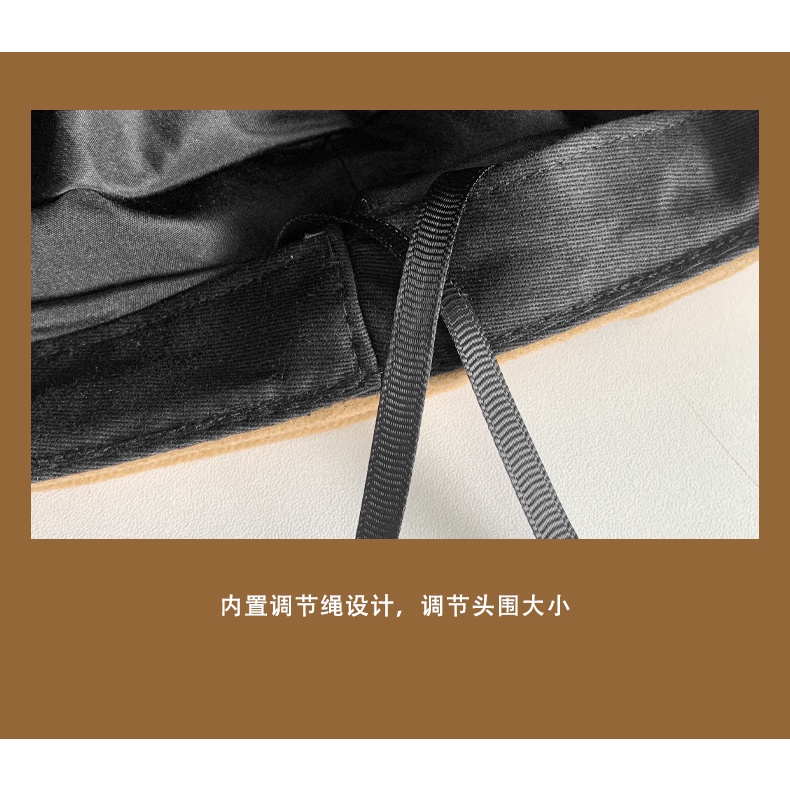 Mũ Beret Len Phối Dây Xích In Chữ B Kiểu Hàn Quốc Thời Trang Xuân Thu Dễ Phối Đồ