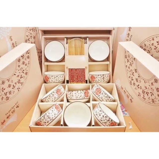 Bộ 6 bát kèm đũa nhật (Hàng xịn) nhiều mẫu