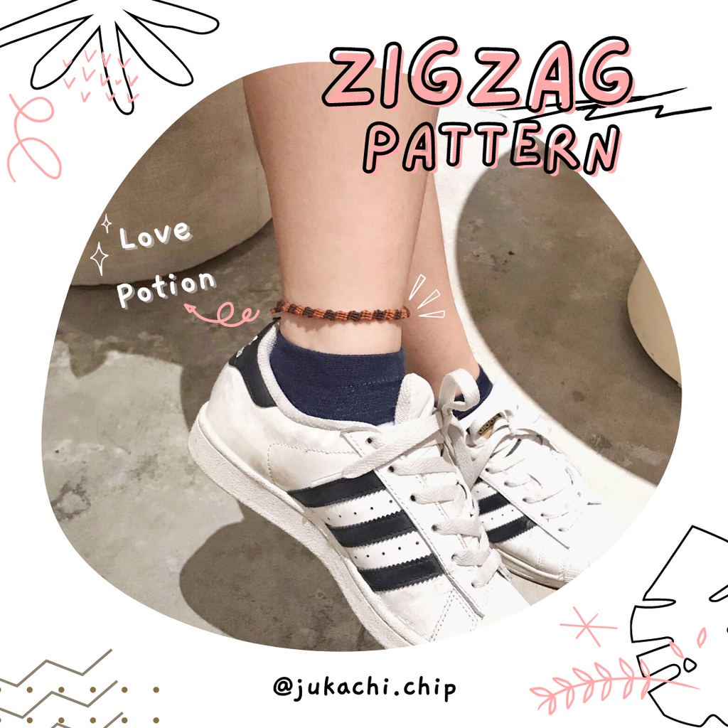 Vòng tay/ lắc chân handmade họa tiết zigzag vintage | Zigzag pattern bracelets/anklets