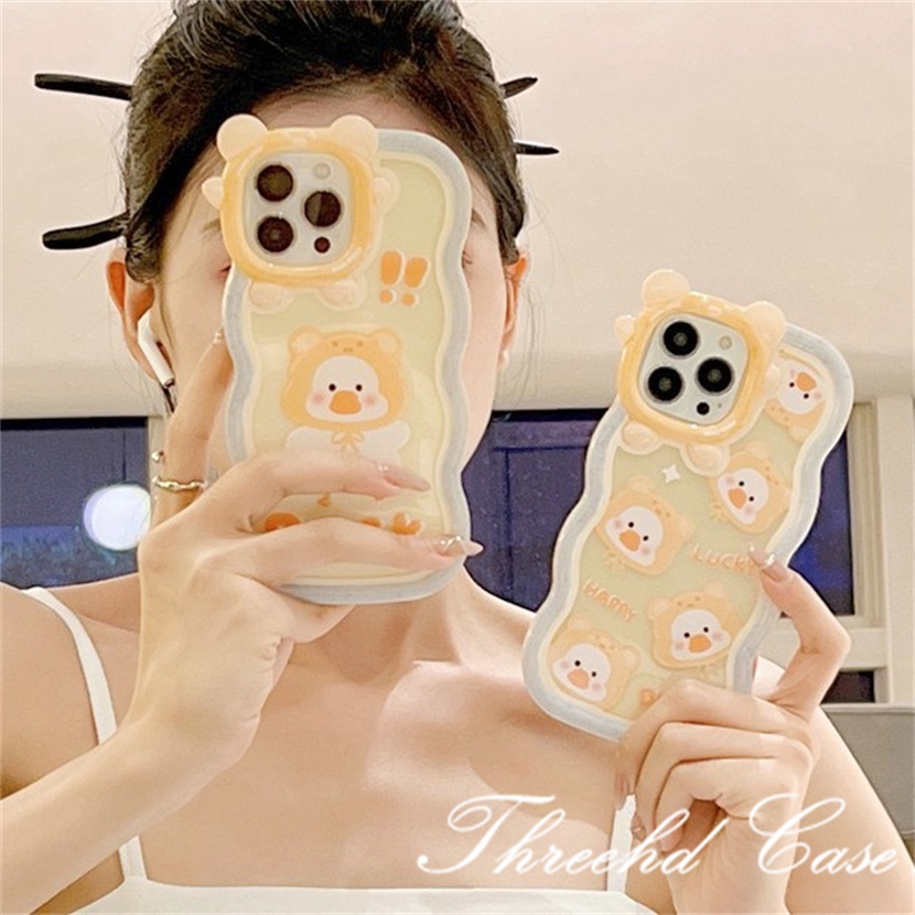 Ốp Điện Thoại Chống Sốc Họa Tiết Chú Vịt Dễ Thương Cho iPhone 13 12 11 Pro Max XR Xs Max