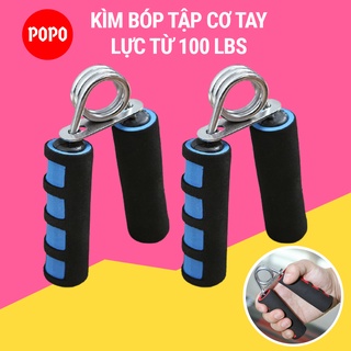 Kìm Bóp Tập Cơ Tay Phục Hồi Chứ Năng POPO lực 100Lbs, thép không rỉ, êm tay