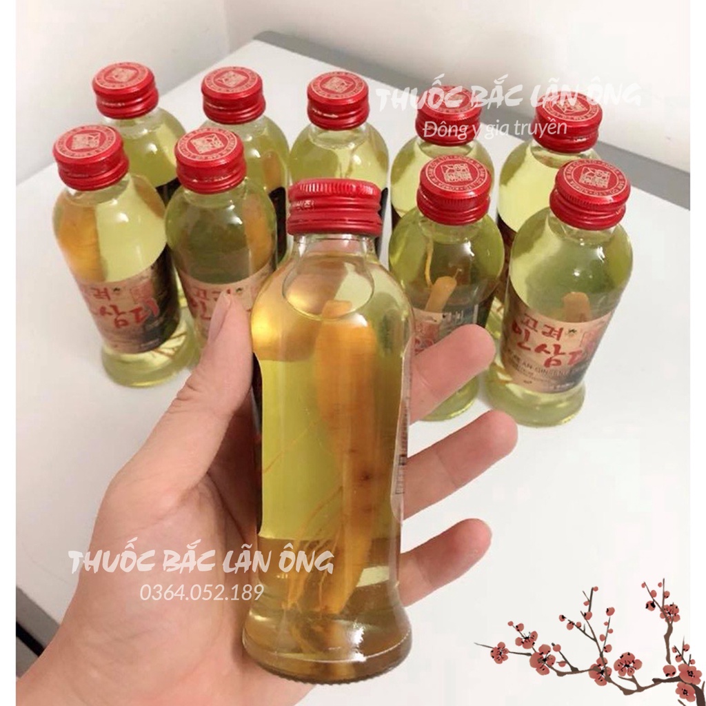 Nước hồng sâm có củ nguyên chất Hàn Quốc (10 chai x 120ml/chai) - Thuốc Bắc Lãn Ông