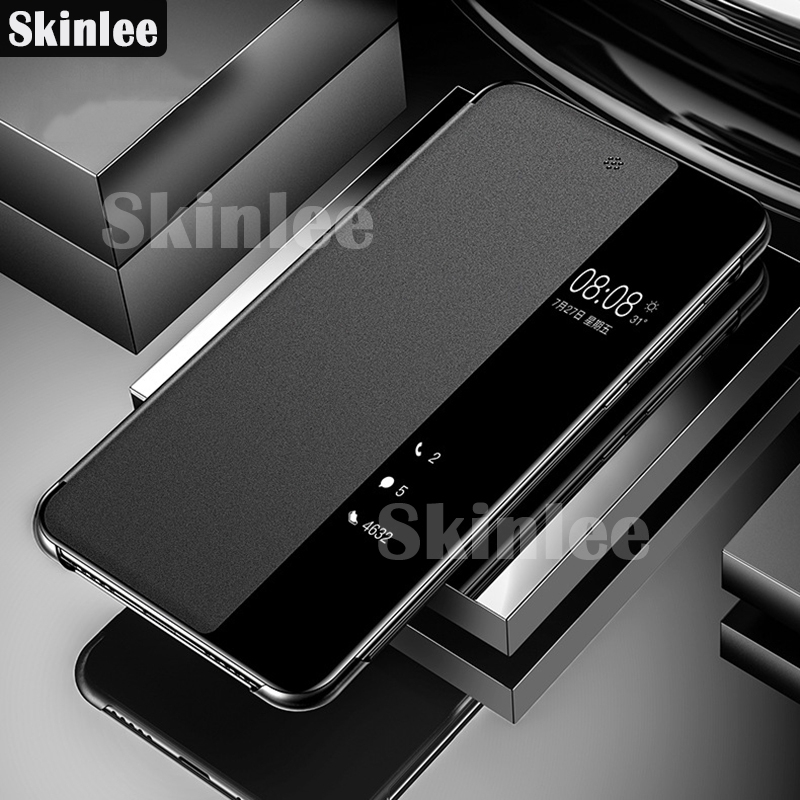For Samsung Galaxy A70 Flip Case Smart View Cover Window Flip Leather Phone Casing