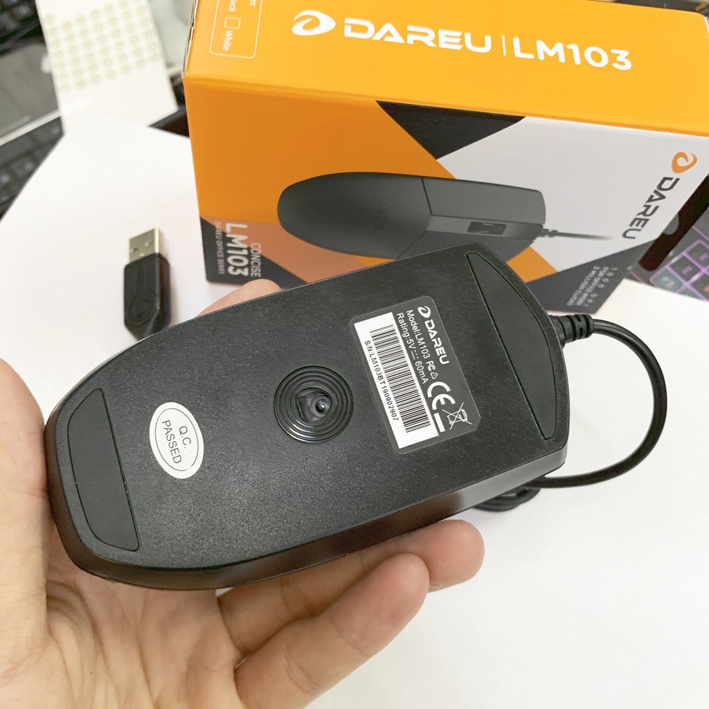 Chuột DAREU LM103 có dây (USB) - Sản phẩm lý tưởng cho văn phòng