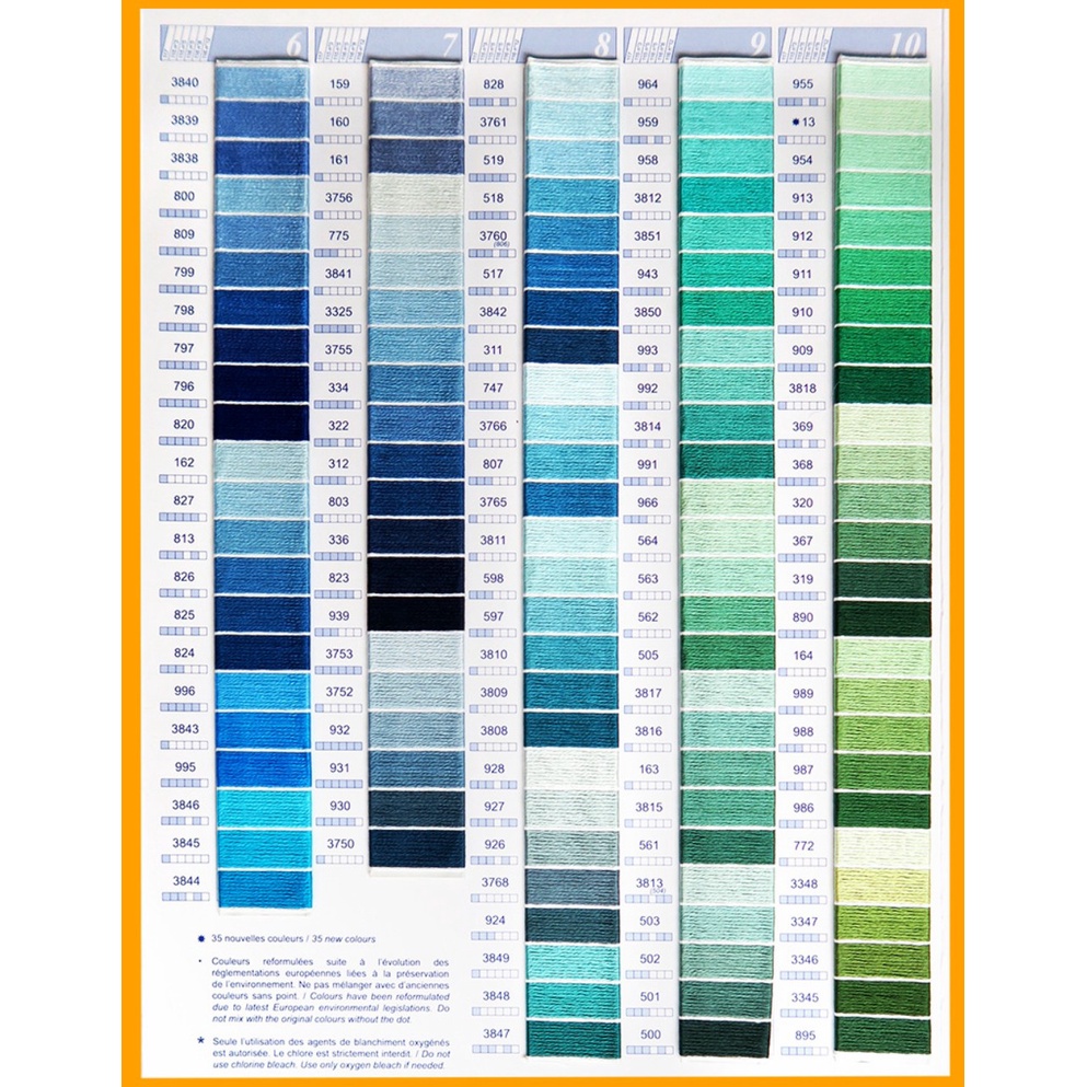 ☘Giá 1.800đ/ tép☘49 Set chỉ thêu Airo full 482 màu/ chỉ thêu cotton thêu tranh chữ thập, thêu khăn _ áo.