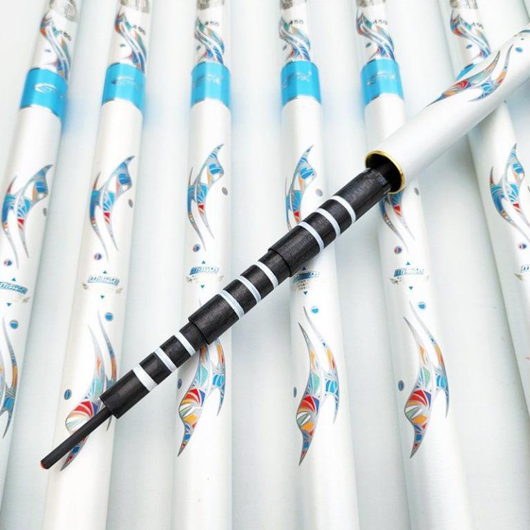 Cần câu tay Bạch Ngọc 6H phôi carbon xoắn - Tặng kèm 1 ngọn phụ