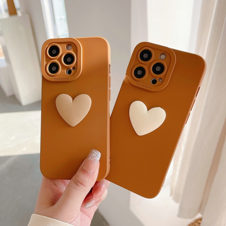 Huawei Nova 7 SE Mate 30 P40 P30 Y9S Xiaomi Mi 11 10T Lite Pro Redmi note 9T 10 5G Brown with Love Tpu Shockproof Soft Phone Case