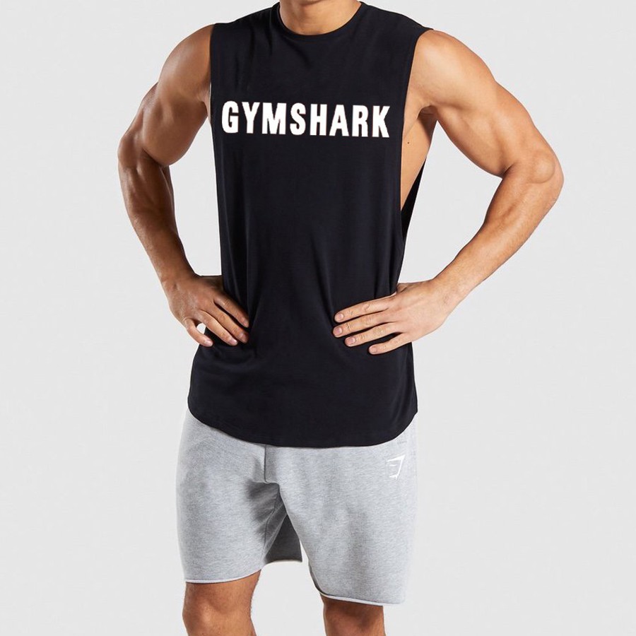 Áo Ba Lỗ Nam - Tanktop GYM SHARK - Thun Siêu Mát