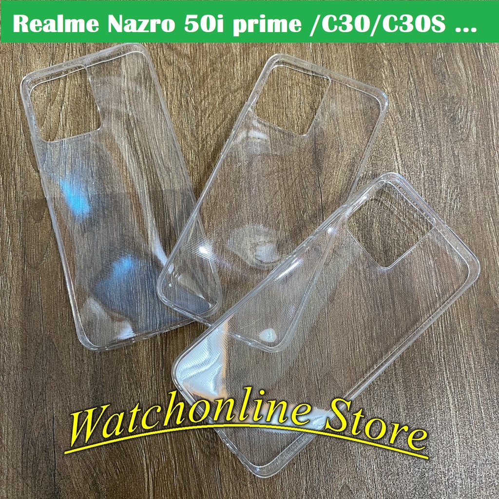 {Xả hàng} Ốp lưng Silicon Realme Nazro 50i Prime C30 4G C30S khoét camera trong suốt