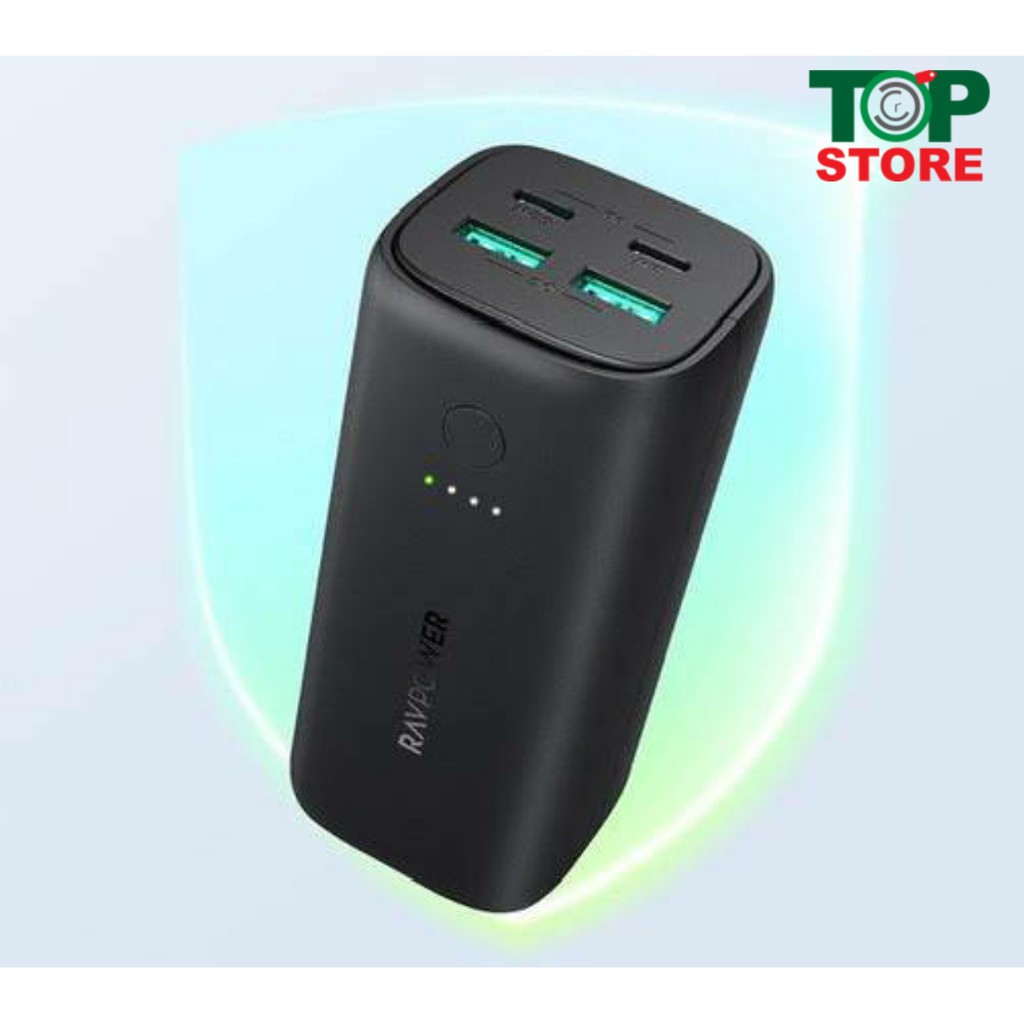 Pin sạc dự phòng RAVPower RP-PB208 20.000mAh 48W sạc Laptop, QuickCharge, Chính Hãng Mỹ bảo hành 18 tháng