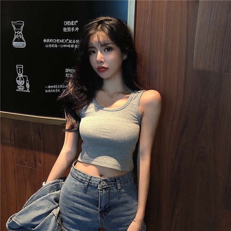 Áo Thun Nữ❤️FREESHIP❤️Áo croptop 3 lỗ thể thao 6 màu