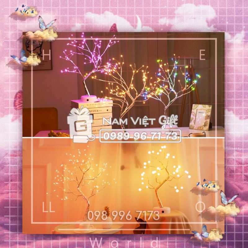 [13 Mẫu] Cây Đèn Bonsai LED Trang Trí Lễ Tết Năm Mới