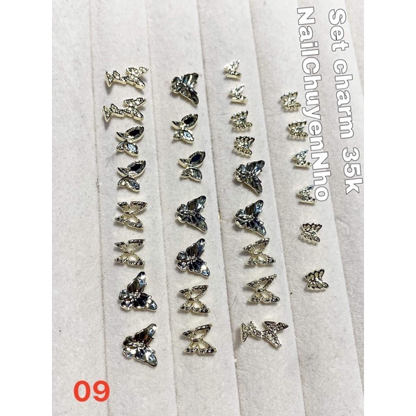 Set charm buom kim loại K9
