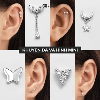 BST khuyên tai đá và hình Twinkle Stud ( giá 1 chiếc)