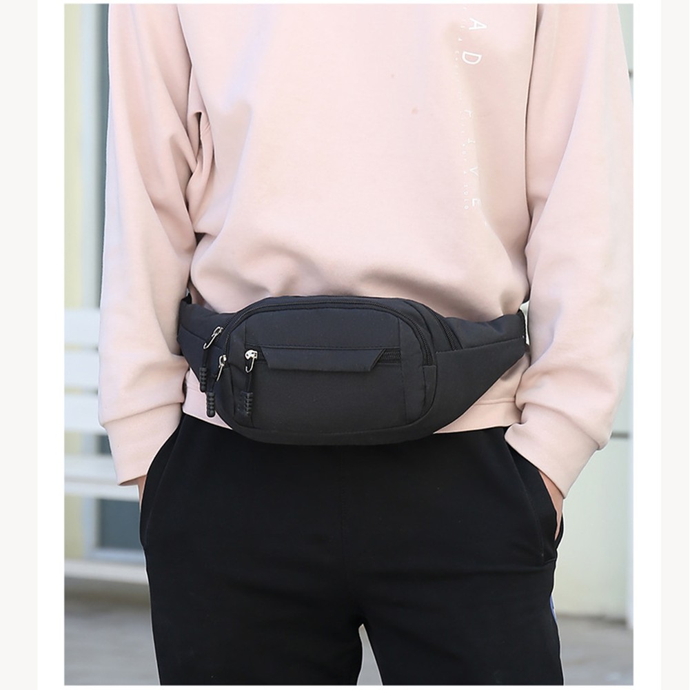 Túi đeo chéo thời trang chống thấm vải Oxford - Túi đeo eo lưng thể thao nam nữ phong cách Hàn Quốc