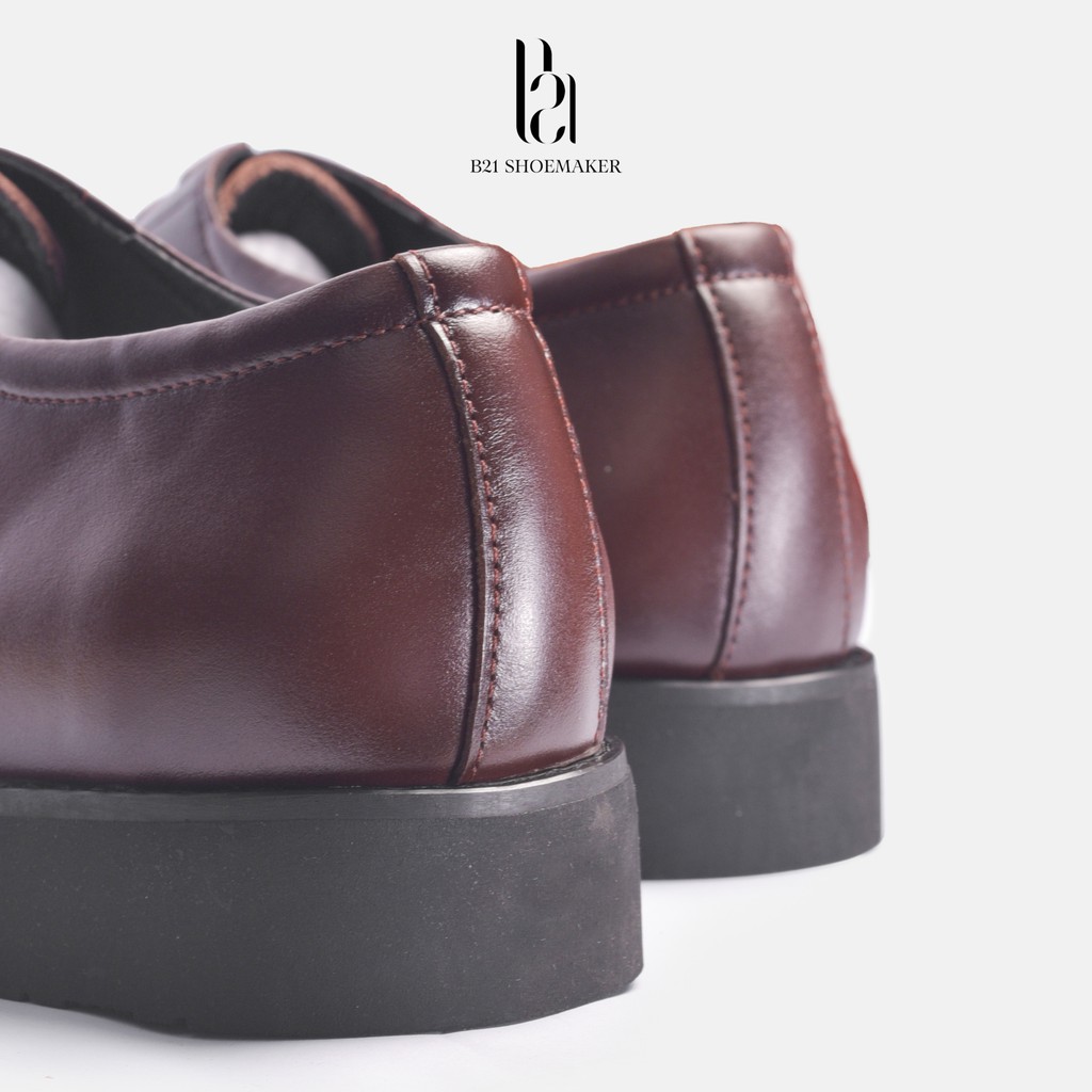 Giày Oxford Nam Da Bò Nguyên Tấm Chống Thấm Nước Giày Tây Công Sở Đế Cao Phong Cách Classic Full Box - B21 Shoemaker