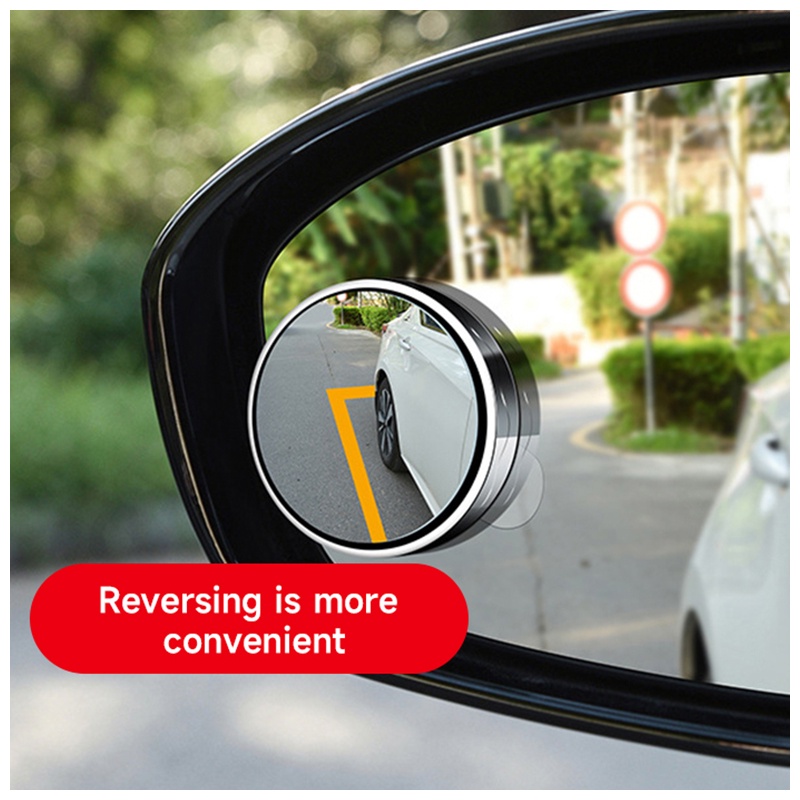 Gương chiếu hậu cầu lồi SEAMETAL xóa điểm mù xe hơi hình tròn góc rộng quan sát 360 độ không khung cao cấp