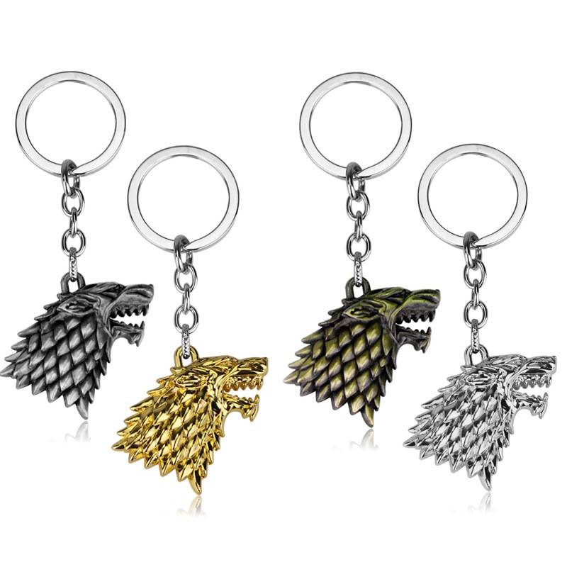 CREST Móc Khóa Hợp Kim Hình Đầu Sói Game Of Thrones