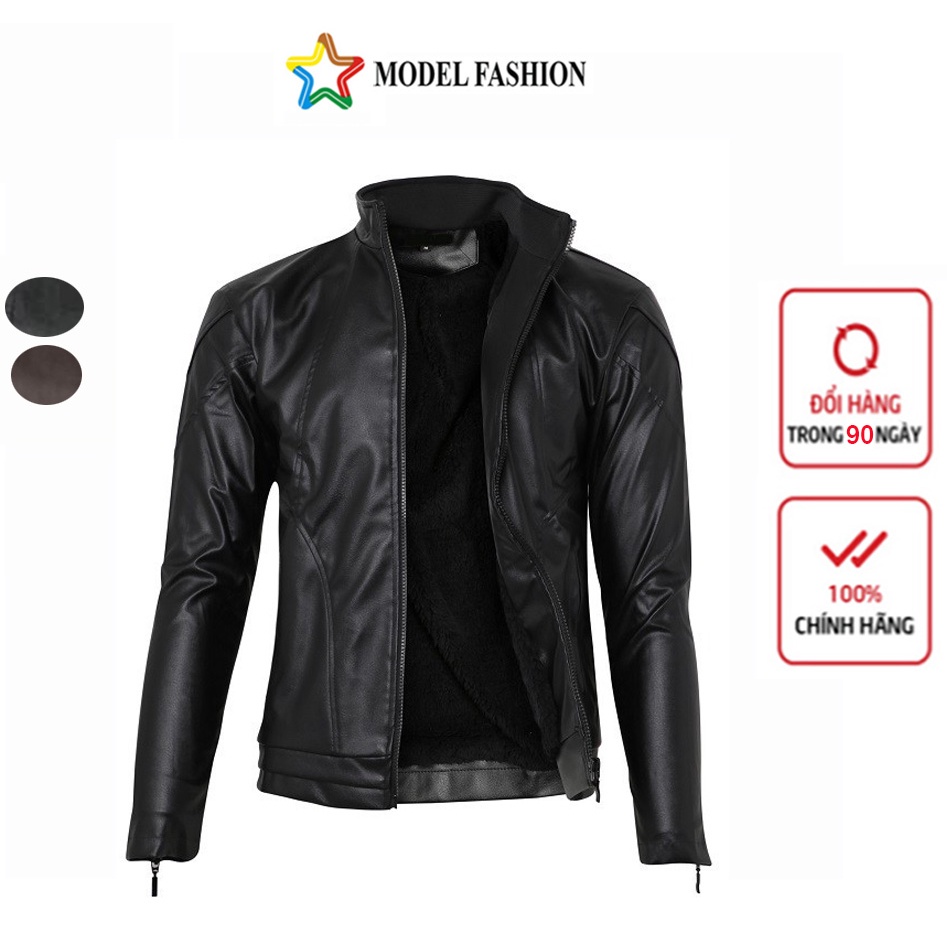 Áo khoác da lót lông nam thời trang cao cấp Model Fashion AD021